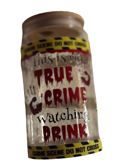 Voici mon verre en acrylique True Crime Watching Drink 16 oz / 473 ml