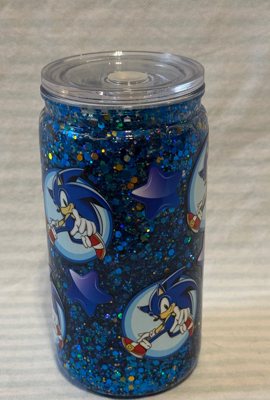 Sparkling Snow Globe Tumbler 473ml/16 oz
