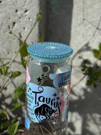 Taurus Glass Tumbler 16oz