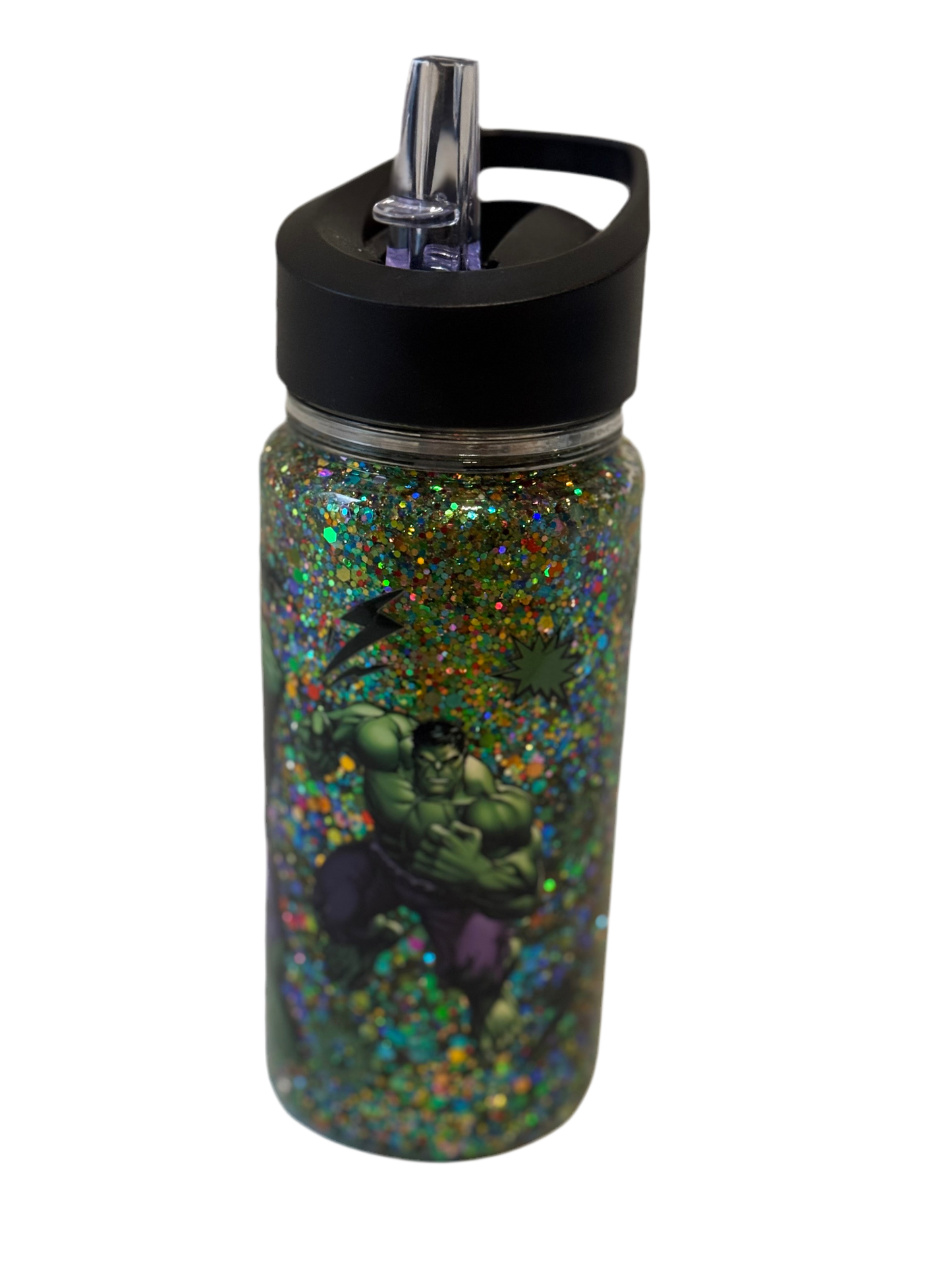 🟢 Hulk Green 10oz Snow Globe Tumbler Black Lid