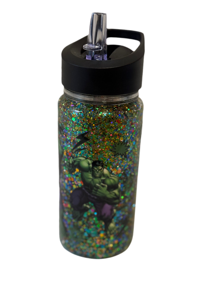🟢 Hulk Green 10oz Snow Globe Tumbler Black Lid