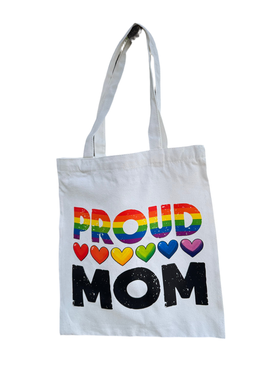 Proud Mom Rainbow Tote Bag Love Loud & Proud! 🌈🖤