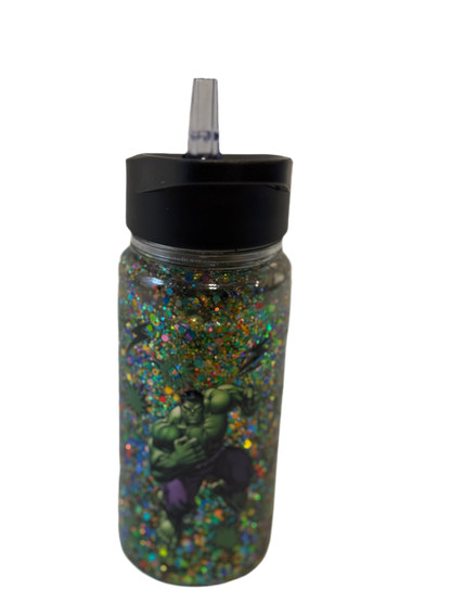 🟢 Hulk Green 10oz Snow Globe Tumbler Black Lid