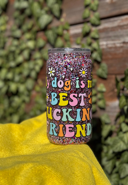My dog is my best ******* friend 16oz snow globe
