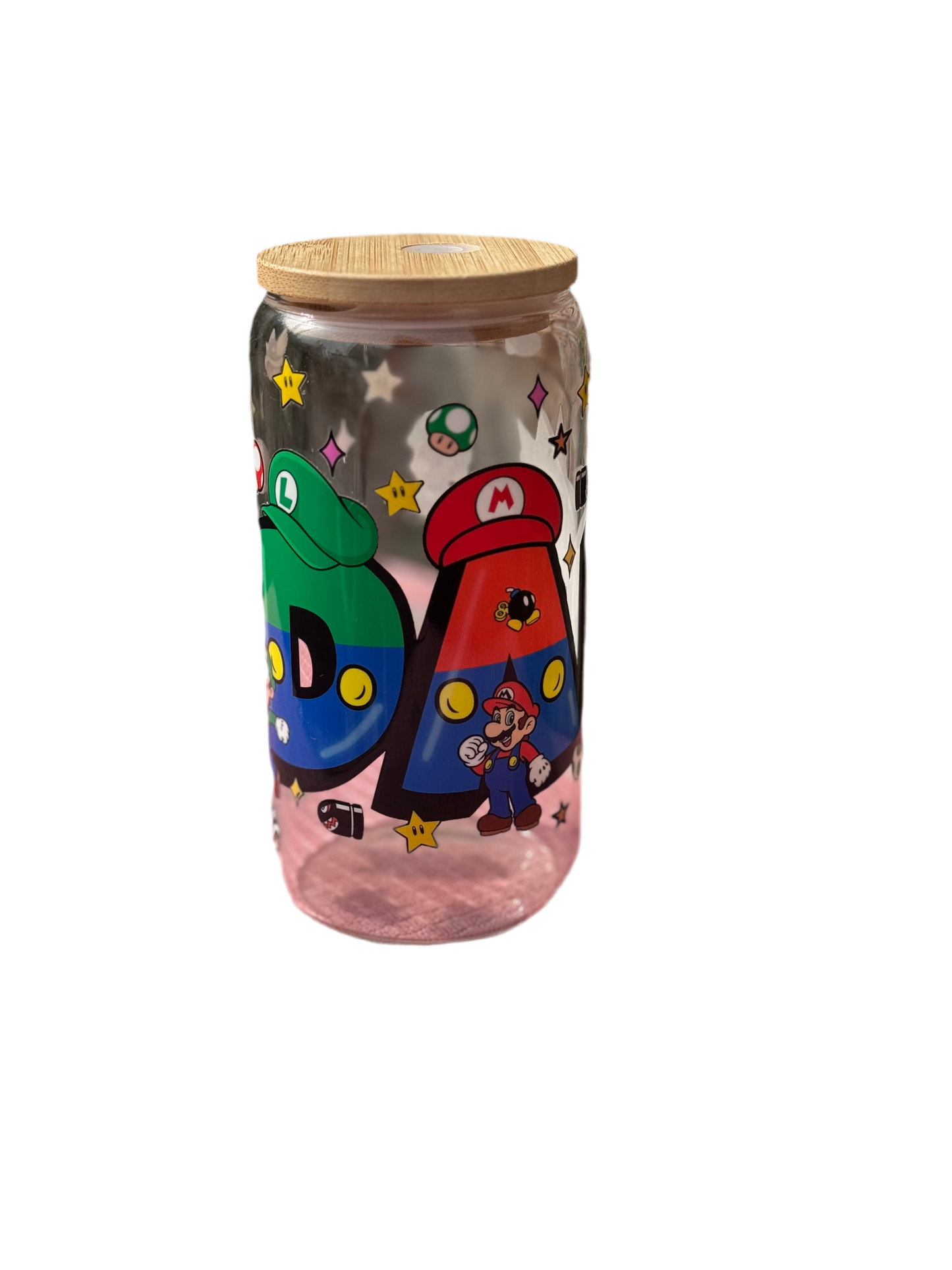 Super Mario Glass Cup 16 oz/473ml