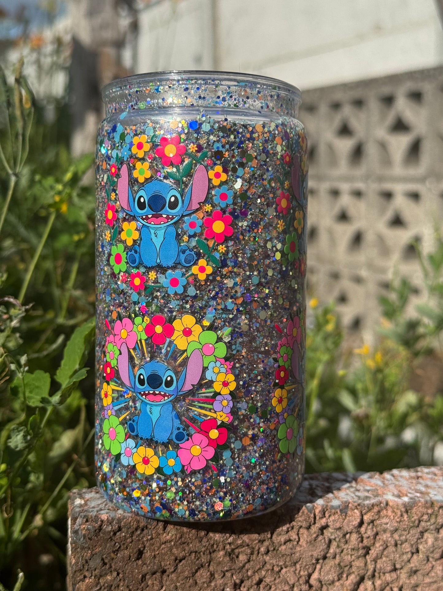 Stitch Snow Globe Tumbler 16oz