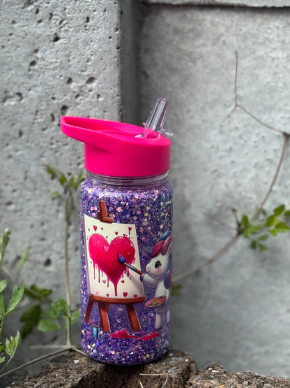 Unicorn 10oz snow globe tumbler