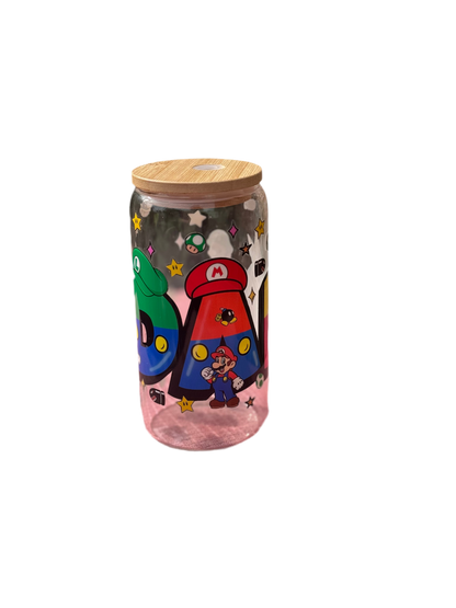Super Mario Glass Cup 16 oz/473ml