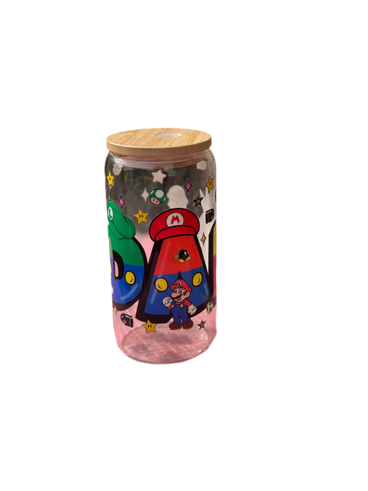 Super Mario Glass Cup 16 oz/473ml