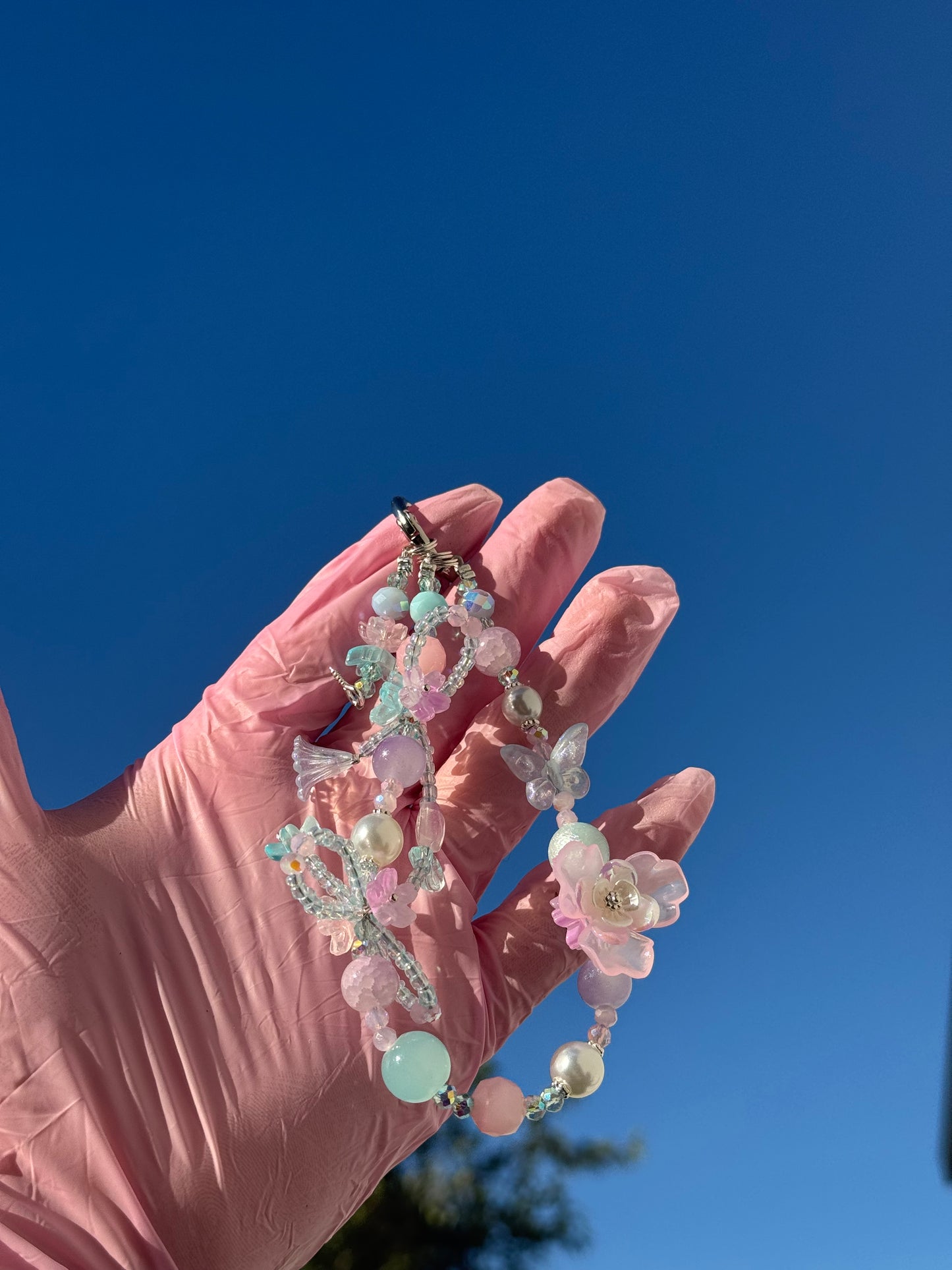 Pastel Dreams Beaded Keychain and bag charm 🎀