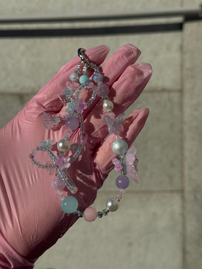 Pastel Dreams Beaded Keychain and bag charm 🎀