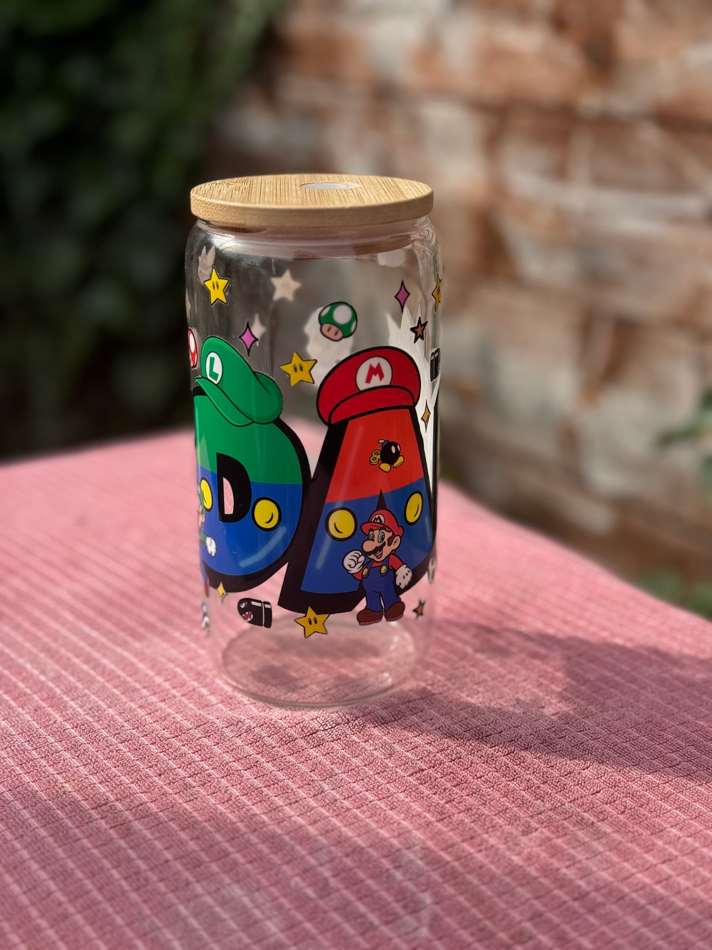 Super Mario Glass Cup 16 oz/473ml